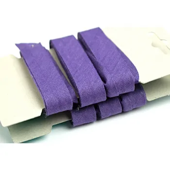 Nit Snový svět Šikmý bavlněný proužek 14mm - balení 5 m - tmavě fialová