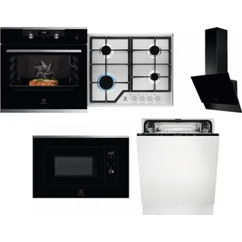 Set domácích spotřebičů ELECTROLUX KODEC75X2 + ELECTROLUX KGS6426SX + ELECTROLUX LFV616K + ELECTROLUX LMS2203EMX + ELECTROLUX EEA27200L