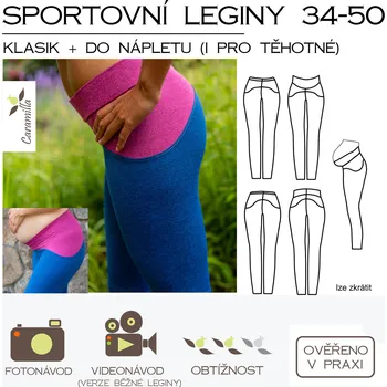 Nit Tištěný střih sportovní leginy