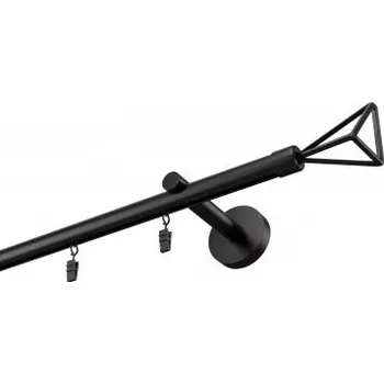 Garnýž Profilová hliníková garnýž jednoduchá Elegant černá Geometrik