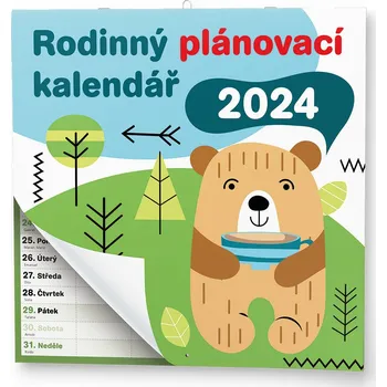 Kalendář Baloušek Tisk Nástěnný poznámkový plánovací kalendář Rodinný 2024