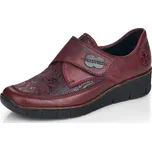 Dámská obuv celoroční kožená RIEKER DC 537C0-35 i na HALUXY bordó 37