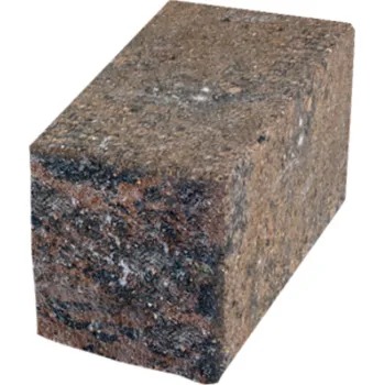 Zahradní obrubník DITON Tvárnice Muráno 14/25 koncový 1/4 kámen 110x250x140 mm cihlovo-černá