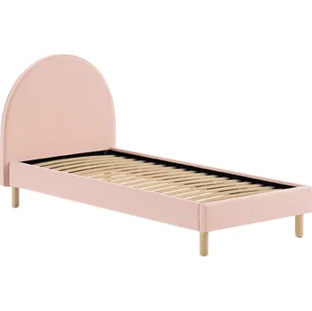 Dětská postel Růžová bouclé postel Vipack Moon 90 x 200 cm