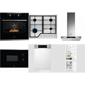 Set domácích spotřebičů ELECTROLUX KODEC75X2 + ELECTROLUX KGS6426SX + ELECTROLUX LFT426X + ELECTROLUX LMS2203EMX + ELECTROLUX EEM43300IX + ELECTROLUX LNT3LF18S