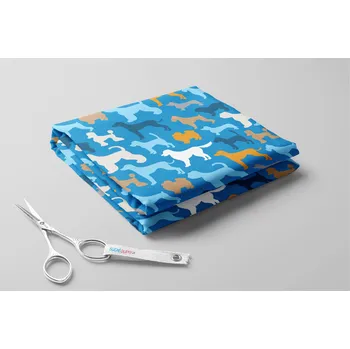 Fleece antipiling, Psí siluety Barva: Tyrkysová