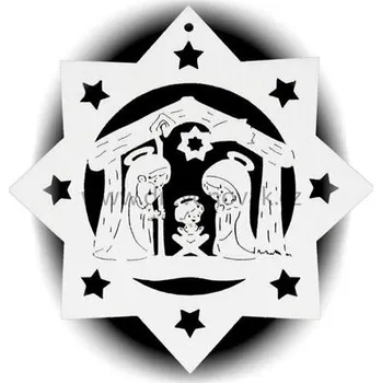 Vánoční ozdoba Vánoční ozdoba HVĚZDA s obrázkem č.1504