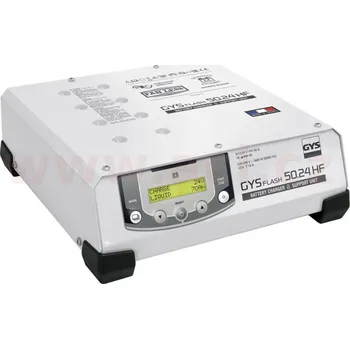 Nabíječka/stabilizovaný zdroj GYS FLASH 50-24 HF, 6/12/24V, 10-600 Ah, 50 A, kabely 2.5 m, menu v češtině