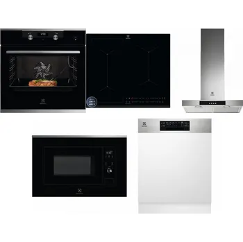 Set domácích spotřebičů ELECTROLUX KODEC75X2 + ELECTROLUX EIS62449 + ELECTROLUX LFT426X + ELECTROLUX LMS2203EMX + ELECTROLUX EEM48300IX