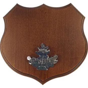 Podložka pod trofej č.361- kaštan + stříbrný list velký