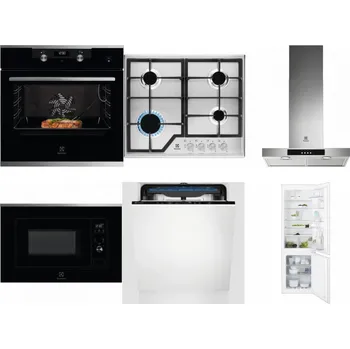 Set domácích spotřebičů ELECTROLUX KODEC75X2 + ELECTROLUX KGS6426SX + ELECTROLUX LFT426X + ELECTROLUX LMS2203EMX + ELECTROLUX EES48200L + ELECTROLUX ENT6TF18S