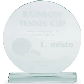 Cinkili Skleněná plaketa 28017 Označení: D, Výška: 100 mm x 100 mm