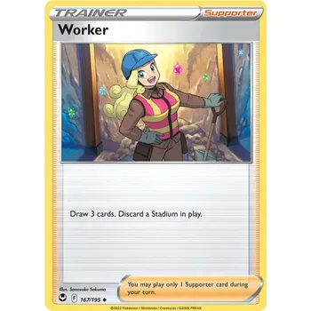 Sběratelská karetní hra Worker 167/195 - Silver Tempest Typ karty: Non-Holo