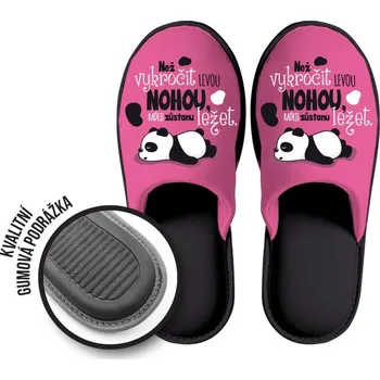 Dámské pantofle Dárkové papuče Než vykročit levou… dámské