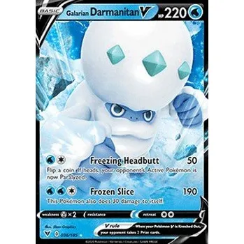 Karetní hra Pokémon VIV 036/185 Galarian Darmanitan V - Vivid Voltage