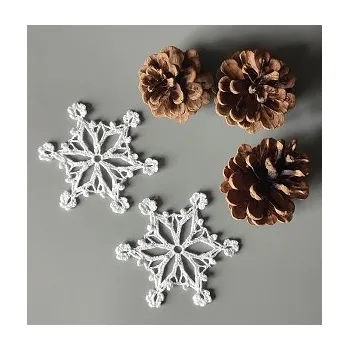 Vánoční ozdoba Háčkovaná vánoční ozdoba - vločka 9 cm (Vločka 9 cm)