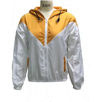 Dámská casual bunda Dámská jarní/podzimní bunda sportovního vzhledu Barva: Žlutá, Velikost: XL