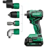 Aku vrtačka Hikoki DS18DDQWRZ, 18V, 2x2,0Ah, 4ks nástavců, Hitbox