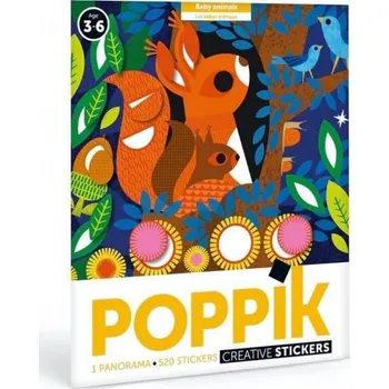 POPPIK Samolepkové panorama Lesní zvířata