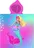 Carbotex Dětské pončo 55 x 110 cm, Barbie duhová mořská panna