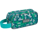 Penál etue Baagl Minecraft Silver Creeper reflexní