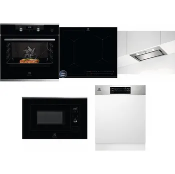 Set domácích spotřebičů ELECTROLUX KODEC75X2 + ELECTROLUX EIS62449 + ELECTROLUX LFG716X + ELECTROLUX LMS2203EMX + ELECTROLUX EEM48300IX