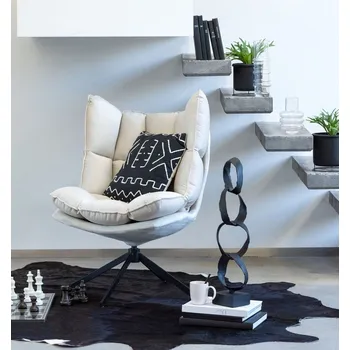 Křeslo Béžové sametové relaxační křeslo Chair Relax Bubby Beige - 78*73*92cm