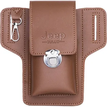 Ledvinka Kožené pánské pouzdro do pasu na telefon Barva: Khaki