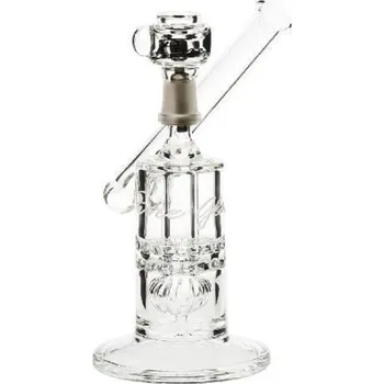 Skleněný bong Pure Glass Mini Torus Male, 20cm (Skleněný bong Pure Glass Mini Torus Sidecar Straight Martini Male, výška 20 cm.)