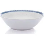 Thun 1794 Miska kompotová, český porcelán, 19 cm, bílá krajka, modrý lem, Thun