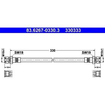 Brzdová hadice Brzdová hadice ATE 83.6267-0330.3