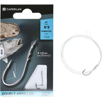Rybářský háček CAPERLAN Háček s návazcem na mořský rybolov SN Double Barbe 8