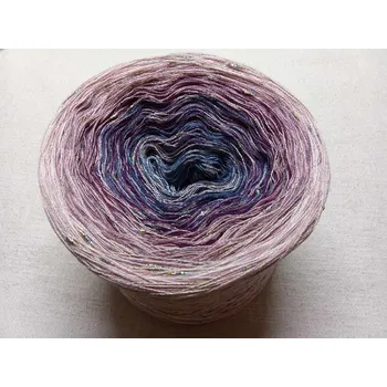 Příze Háta 3-nitka 1000m s nopkovou nitkou (Duhové klubko s nopky Háta)