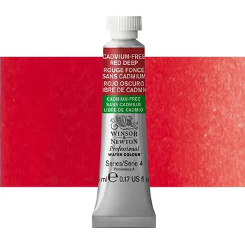 Vodová barva Akvarelová barva Winsor & Newton Professional, 5ml - Cadmium Free Red Deep