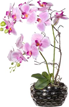 Umělá květina Gasper Orchidej v oválné váze 55 cm růžová