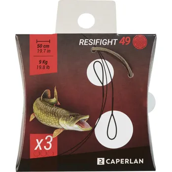 Rybářský háček CAPERLAN Nástavec na lov dravých ryb RESIFIGHT 49 - 2 smyčky 9 kg