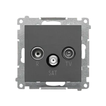 Elektrická zásuvka SIMON TASP.01/116 Zásuvka anténní R+TV+SAT průchozí bílá