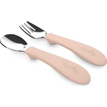 dětský příbor Nuvita Set lžička a vidlička English Rose