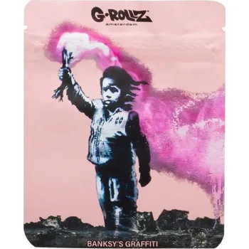 Zip sáček G-Rollz | Banksy's Graffiti 'Torch Boy', 100x125mm - 1ks (Zip sáček G-Rollz | Banksy's Graffiti 'Torch Boy', 100x125mm.)