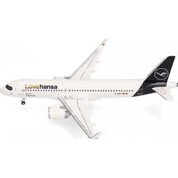 Plastikový model Herpa - Airbus A320-271N, Lufthansa, Lovehansa, Lingen, Německo, 1/200