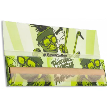 Papírky Pineapple Kush King Size, 32ks v balení (Ultratenké, nebělené, organické vegan papírky Pineapple Kush.)