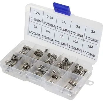 Autoelektrika Pojistka trubičková (F) 5x20mm 0,2-20A - sada 100ks