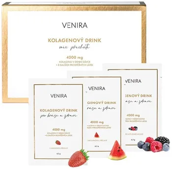 VENIRA Kolagenový drink pro vlasy/nehty/pleť jahoda/meloun/lesní plody 4000 mg 189 g