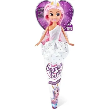 Panenka ZURU Sparkle Girlz Princezna v kornoutku jednorožec růžová