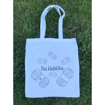 Plátěná taška "Na klubíčka" (100%bavlna, 42x39cm)