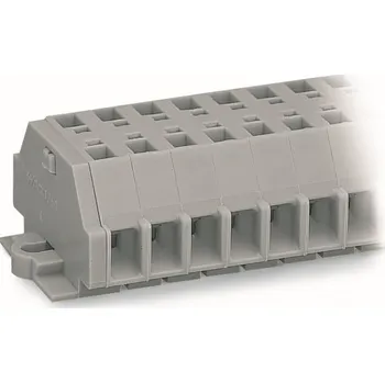 Stavebniny WAGO Svorka 261-105 2vodičová Bez tlačítka S upevňovacími přírubami, šedá 261-105