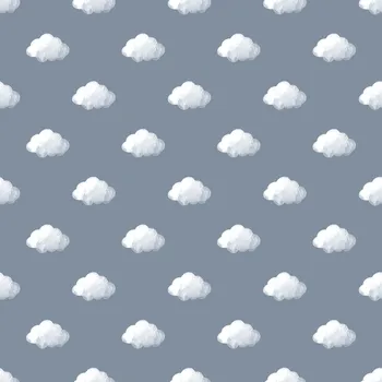 Tapeta Parato Dětská modrá vliesová tapeta s mráčky, 14833, Happy, Parato, velikost 10,05 x 0,53 m
