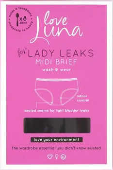 Inkontinenční kalhotky Love Luna Midi inkontinenční kalhotky černé L