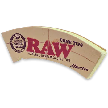 Kónické filtry RAW Cone Maestro, 32ks v balení (Papírové filtry od společnosti RAW. Kónický tvar - filtry jsou půlkruhové pro jednodušší balení cigaret. 32ks v balení.)