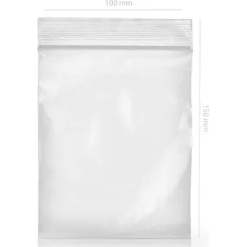 Qnubu zip sáček 100x150 mm, BALENÍ 1000 ks (Igelitový PE sáček s uzávěrem. Rozměr 10x15 cm. Balení obsahuje 1000 kusů.)